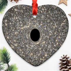 Black Hole Blue Space Galaxy Star Light Ornament (heart) by Mariart