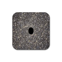 Black Hole Blue Space Galaxy Star Light Rubber Coaster (square)  by Mariart