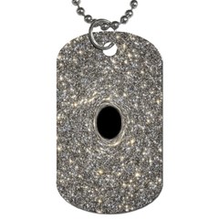 Black Hole Blue Space Galaxy Star Light Dog Tag (two Sides) by Mariart