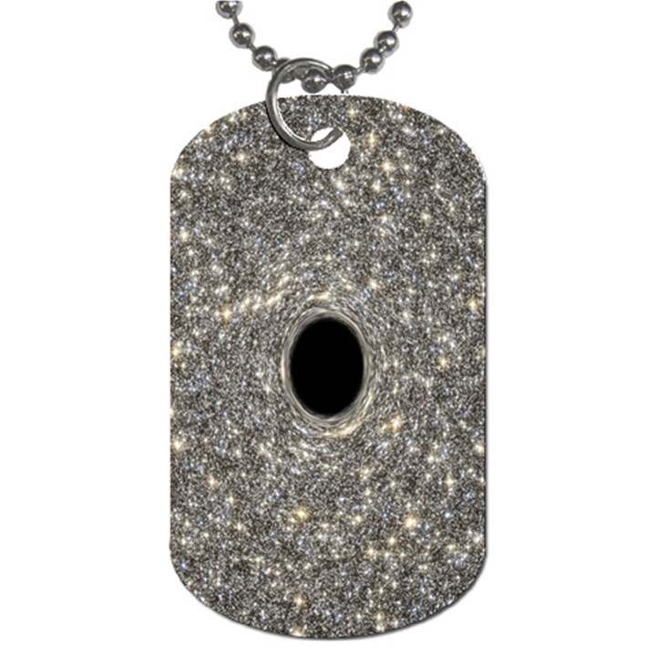 Black Hole Blue Space Galaxy Star Light Dog Tag (Two Sides)