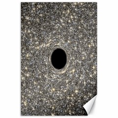 Black Hole Blue Space Galaxy Star Light Canvas 24  X 36 