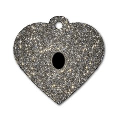 Black Hole Blue Space Galaxy Star Light Dog Tag Heart (one Side) by Mariart