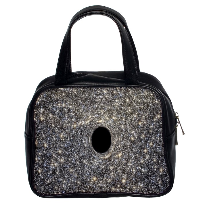 Black Hole Blue Space Galaxy Star Light Classic Handbags (2 Sides)