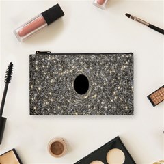 Black Hole Blue Space Galaxy Star Light Cosmetic Bag (small) 