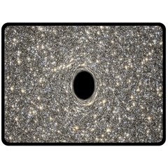 Black Hole Blue Space Galaxy Star Light Fleece Blanket (large) 