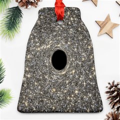 Black Hole Blue Space Galaxy Star Light Ornament (bell) by Mariart