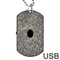 Black Hole Blue Space Galaxy Star Light Dog Tag Usb Flash (two Sides)