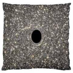 Black Hole Blue Space Galaxy Star Light Large Cushion Case (two Sides) by Mariart