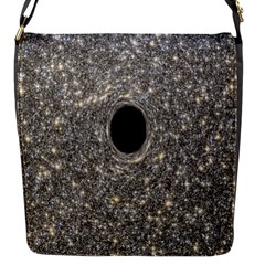 Black Hole Blue Space Galaxy Star Light Flap Messenger Bag (s) by Mariart