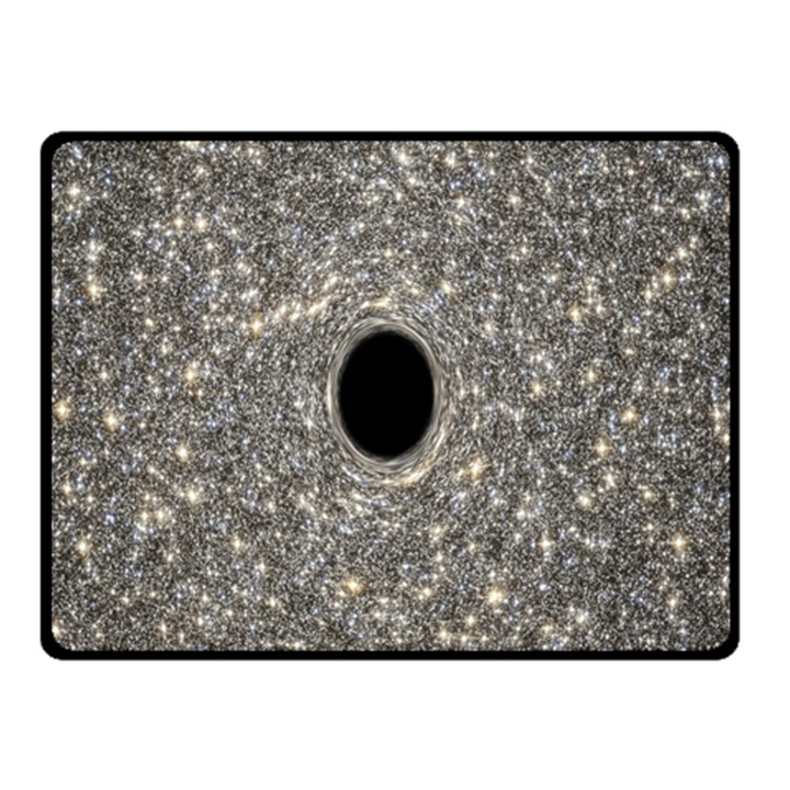 Black Hole Blue Space Galaxy Star Light Double Sided Fleece Blanket (Small) 