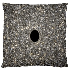 Black Hole Blue Space Galaxy Star Light Large Flano Cushion Case (two Sides) by Mariart