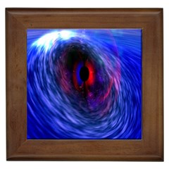 Blue Red Eye Space Hole Galaxy Framed Tiles by Mariart