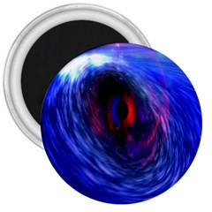 Blue Red Eye Space Hole Galaxy 3  Magnets by Mariart