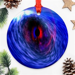 Blue Red Eye Space Hole Galaxy Ornament (round) by Mariart