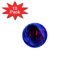 Blue Red Eye Space Hole Galaxy 1  Mini Buttons (10 Pack)  by Mariart