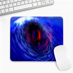 Blue Red Eye Space Hole Galaxy Large Mousepads by Mariart