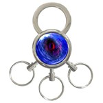 Blue Red Eye Space Hole Galaxy 3-Ring Key Chains Front