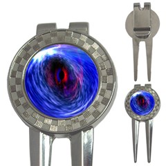 Blue Red Eye Space Hole Galaxy 3-in-1 Golf Divots by Mariart