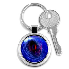 Blue Red Eye Space Hole Galaxy Key Chains (round)  by Mariart