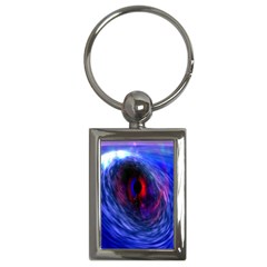 Blue Red Eye Space Hole Galaxy Key Chains (rectangle)  by Mariart