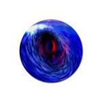 Blue Red Eye Space Hole Galaxy Rubber Coaster (Round)  Front