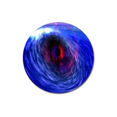 Blue Red Eye Space Hole Galaxy Magnet 3  (round)