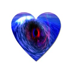 Blue Red Eye Space Hole Galaxy Heart Magnet by Mariart