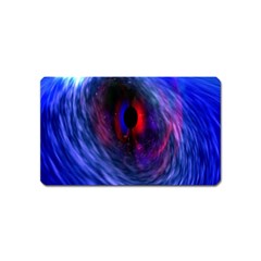 Blue Red Eye Space Hole Galaxy Magnet (name Card) by Mariart