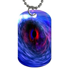 Blue Red Eye Space Hole Galaxy Dog Tag (one Side) by Mariart