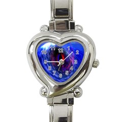 Blue Red Eye Space Hole Galaxy Heart Italian Charm Watch by Mariart