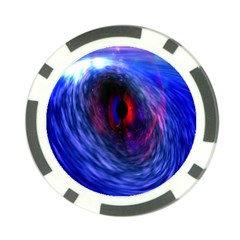 Blue Red Eye Space Hole Galaxy Poker Chip Card Guard by Mariart