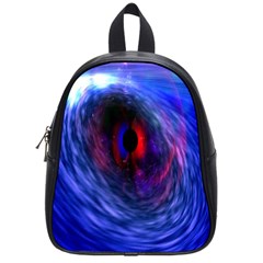 Blue Red Eye Space Hole Galaxy School Bag (small) by Mariart