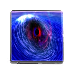 Blue Red Eye Space Hole Galaxy Memory Card Reader (square) by Mariart