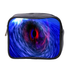 Blue Red Eye Space Hole Galaxy Mini Toiletries Bag 2-side