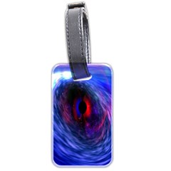 Blue Red Eye Space Hole Galaxy Luggage Tags (two Sides) by Mariart