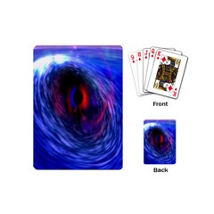 Blue Red Eye Space Hole Galaxy Playing Cards (mini)  by Mariart