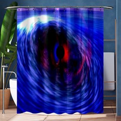 Blue Red Eye Space Hole Galaxy Shower Curtain 60  X 72  (medium) 