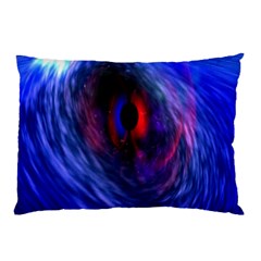 Blue Red Eye Space Hole Galaxy Pillow Case (two Sides) by Mariart