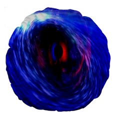 Blue Red Eye Space Hole Galaxy Large 18  Premium Round Cushions by Mariart