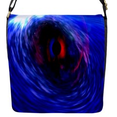 Blue Red Eye Space Hole Galaxy Flap Messenger Bag (s) by Mariart