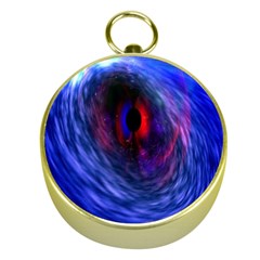 Blue Red Eye Space Hole Galaxy Gold Compasses by Mariart