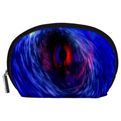 Blue Red Eye Space Hole Galaxy Accessory Pouches (large) 