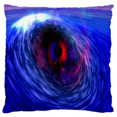 Blue Red Eye Space Hole Galaxy Standard Flano Cushion Case (two Sides) by Mariart