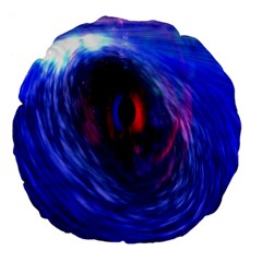 Blue Red Eye Space Hole Galaxy Large 18  Premium Flano Round Cushions by Mariart