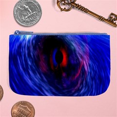 Blue Red Eye Space Hole Galaxy Large Coin Purse by Mariart