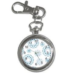 Blue Winter Snowflakes Star Triangle Key Chain Watches by Mariart