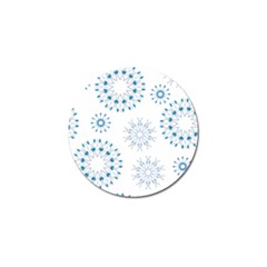 Blue Winter Snowflakes Star Triangle Golf Ball Marker (10 Pack) by Mariart