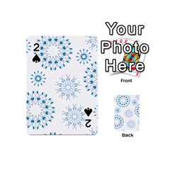 Blue Winter Snowflakes Star Triangle Playing Cards 54 (mini) 