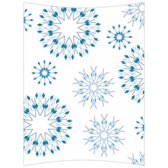 Blue Winter Snowflakes Star Triangle Back Support Cushion by Mariart