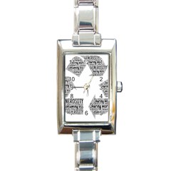 Recycling Generosity Consumption Rectangle Italian Charm Watch by Nexatart